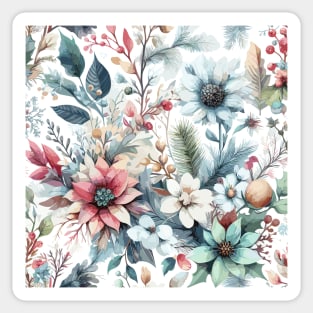 Winter Flower Pattern Sticker